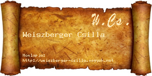 Weiszberger Csilla névjegykártya