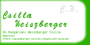 csilla weiszberger business card